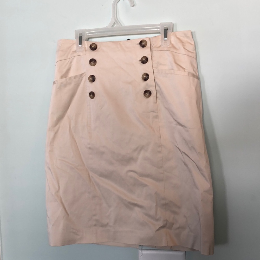 Khaki H&M skirt with nautical button in detail